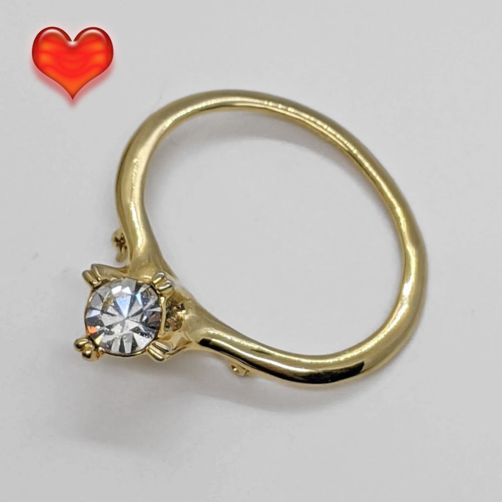 3 For 20 Giant Faux Diamond Engagement Ring Brooch Pin